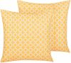 Beliani Tuinkussen Set Van 2 geel polyester online kopen