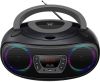 Denver Draagbare Boombox Bluetooth Fm Radio Met Led Verlichting Cd Speler Aux Aansluiting Tcl212bt Grijs online kopen