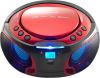 Lenco SCD 650PK Draagbare FM Radio CD/MP3/USB microfoon en licht effecten Roze online kopen