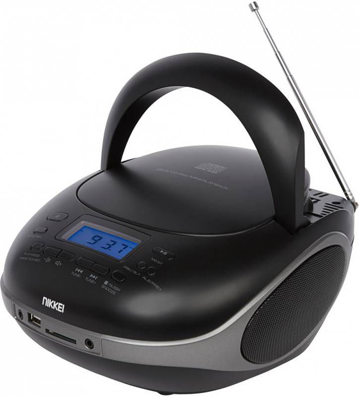 Nikkei Nprc56bk Portable Radio/cd speler Met Usb En Bluetooth Zwart/grijs online kopen