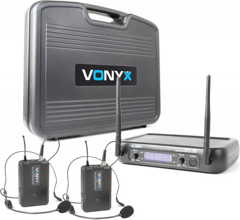 2e keus Vonyx WM73H Draadloze microfoonset UHF dubbele headset online kopen