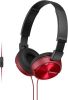 Sony MDRZX310APR opvouwbare hoofdtelefoon met microfoon rood online kopen