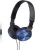 Sony MDRZX310APL opvouwbare hoofdtelefoon met microfoon blauw online kopen