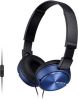 Sony MDRZX310APL opvouwbare hoofdtelefoon met microfoon blauw online kopen