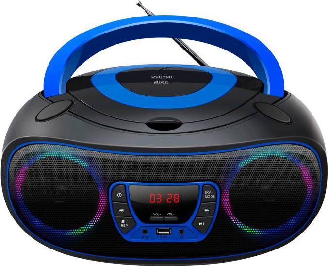 Denver Electronics TCL-212BT BLUE cd-speler Portable CD player Zwart, Blauw online kopen